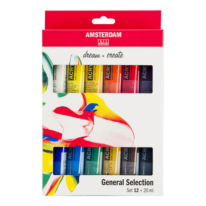 Amsterdam Standard Acrylic Paint 20 ml 12 Set General Selection - image 1