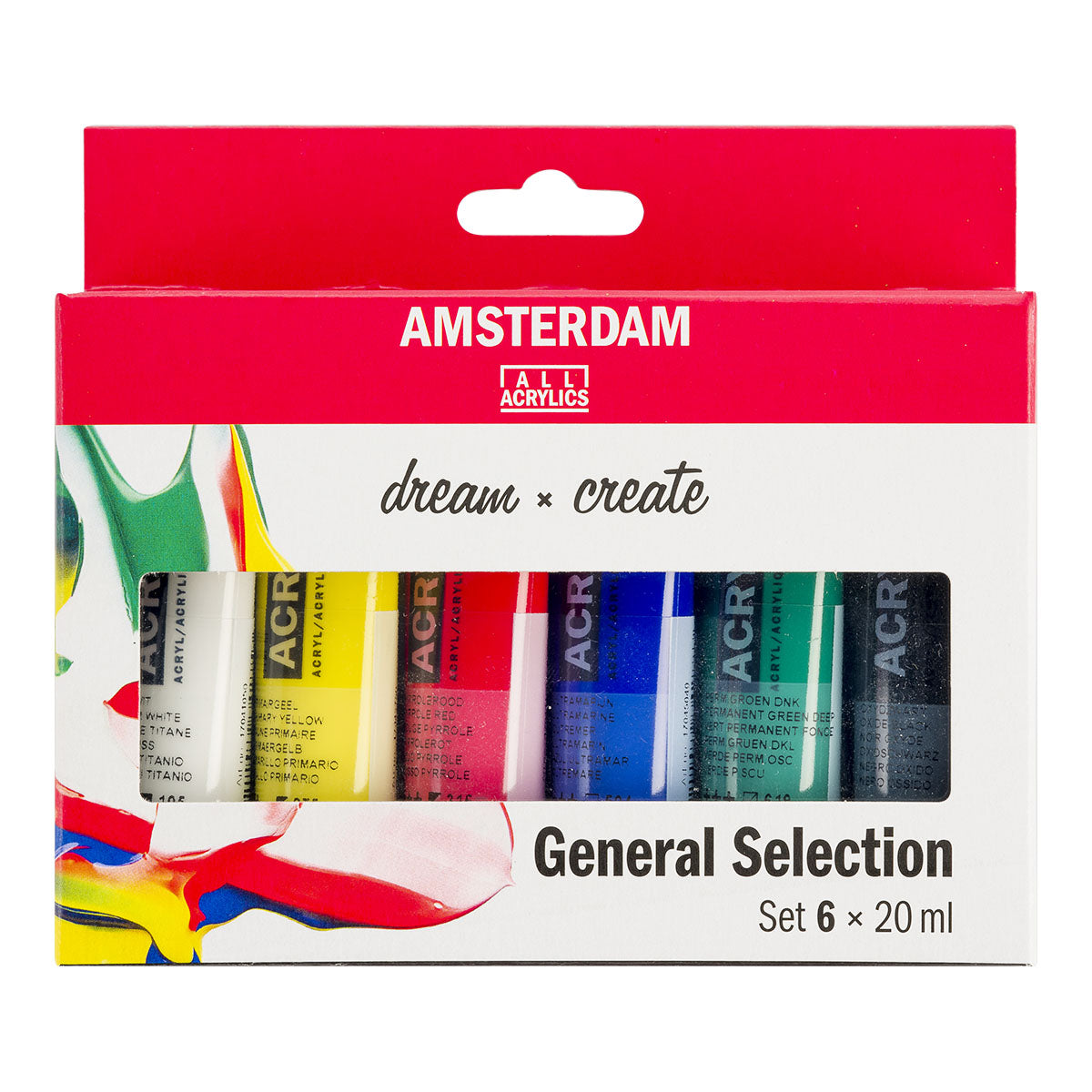 Amsterdam Standard Acrylic Paint 20 ml 6 Set General Selection - image 1