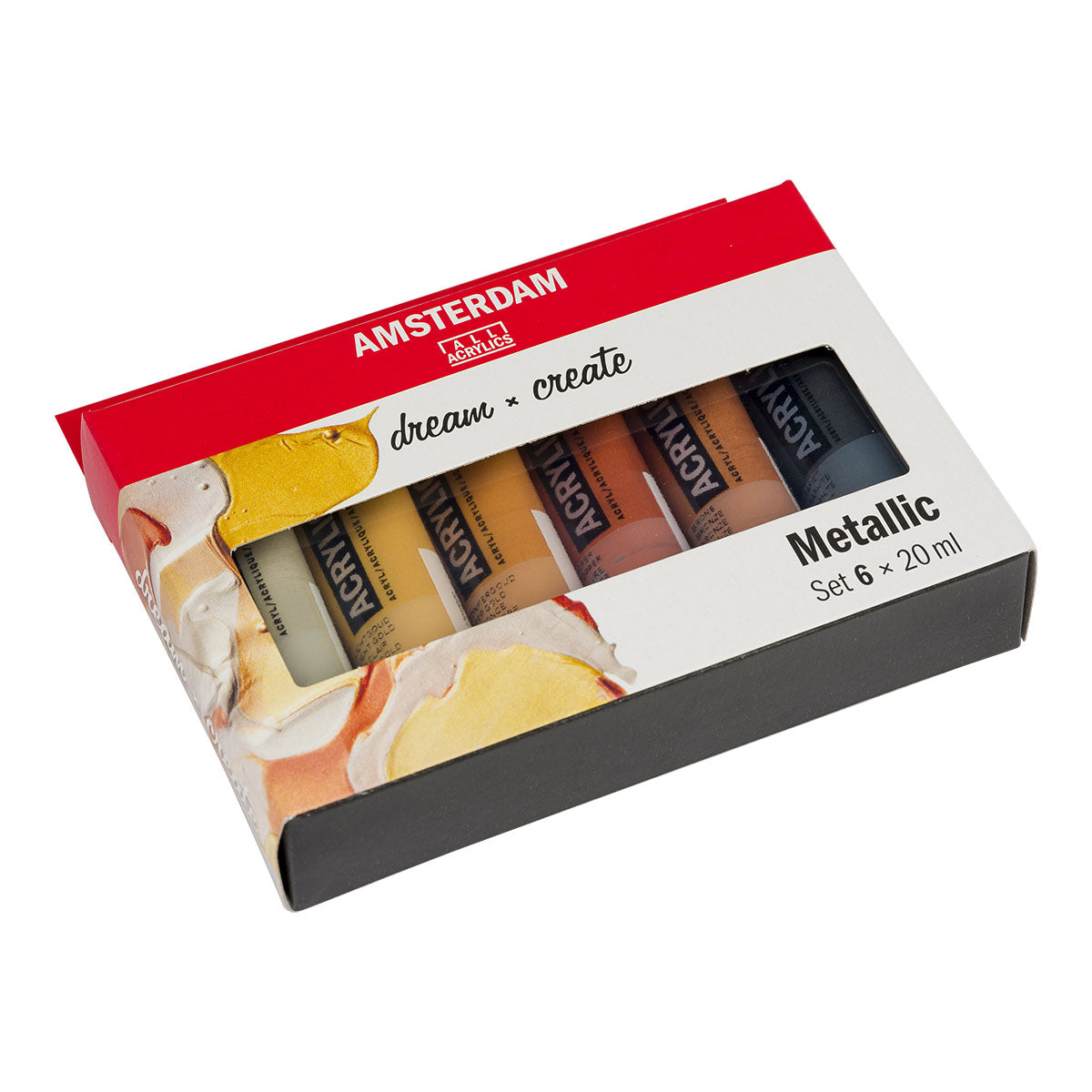 Amsterdam Standard Acrylic Paint 20 ml 6 Set Metallic - image 2
