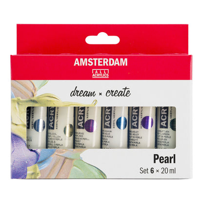 Amsterdam Standard Acrylic Paint 20 ml 6 Set Pearl - image 1