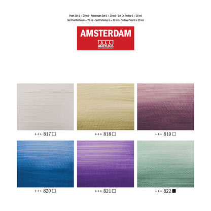Amsterdam Standard Acrylic Paint 20 ml 6 Set Pearl - image 3