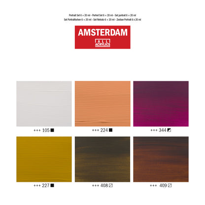 Amsterdam Standard Acrylic Paint 20 ml 6 Set Portrait - image 3