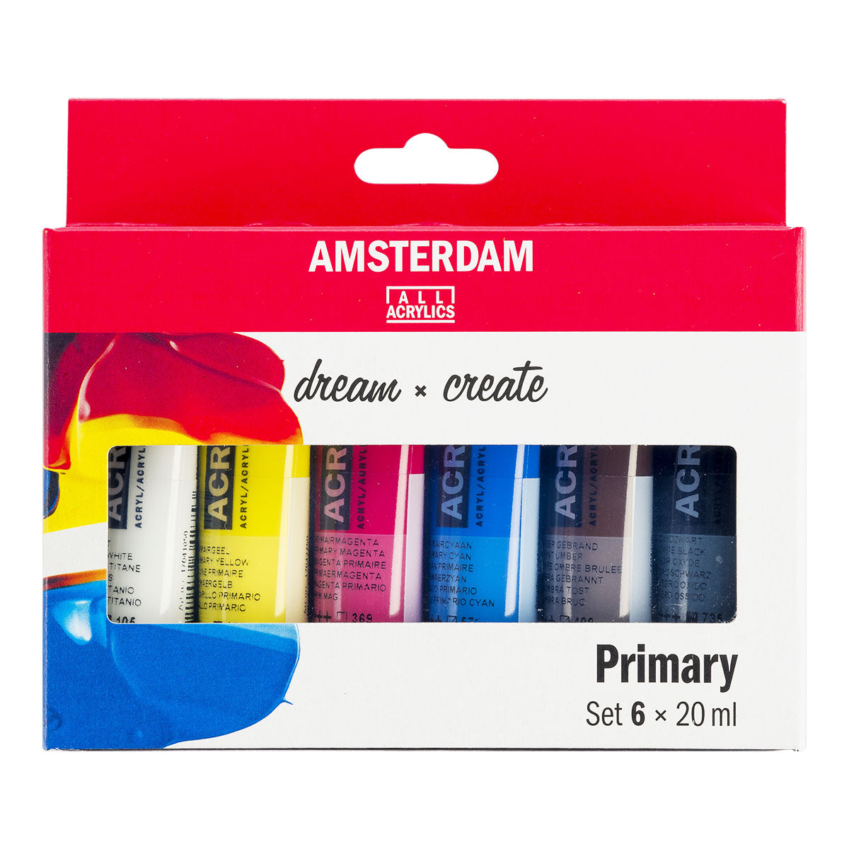 Amsterdam Standard Acrylic Paint 20 ml 6 Set Primary - image 1