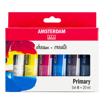 Amsterdam Standard Acrylic Paint 20 ml 6 Set Primary - image 1