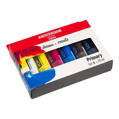 Amsterdam Standard Acrylic Paint 20 ml 6 Set Primary - image 2