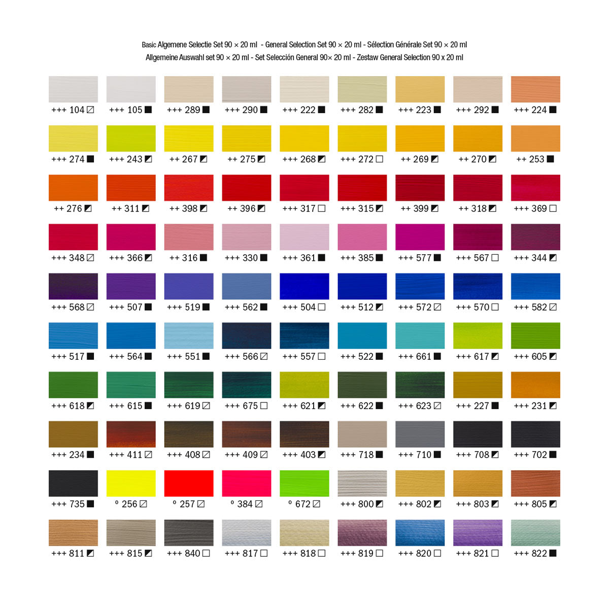 Amsterdam Standard Acrylic Paint 20 ml 90 Set All Colors - image 3