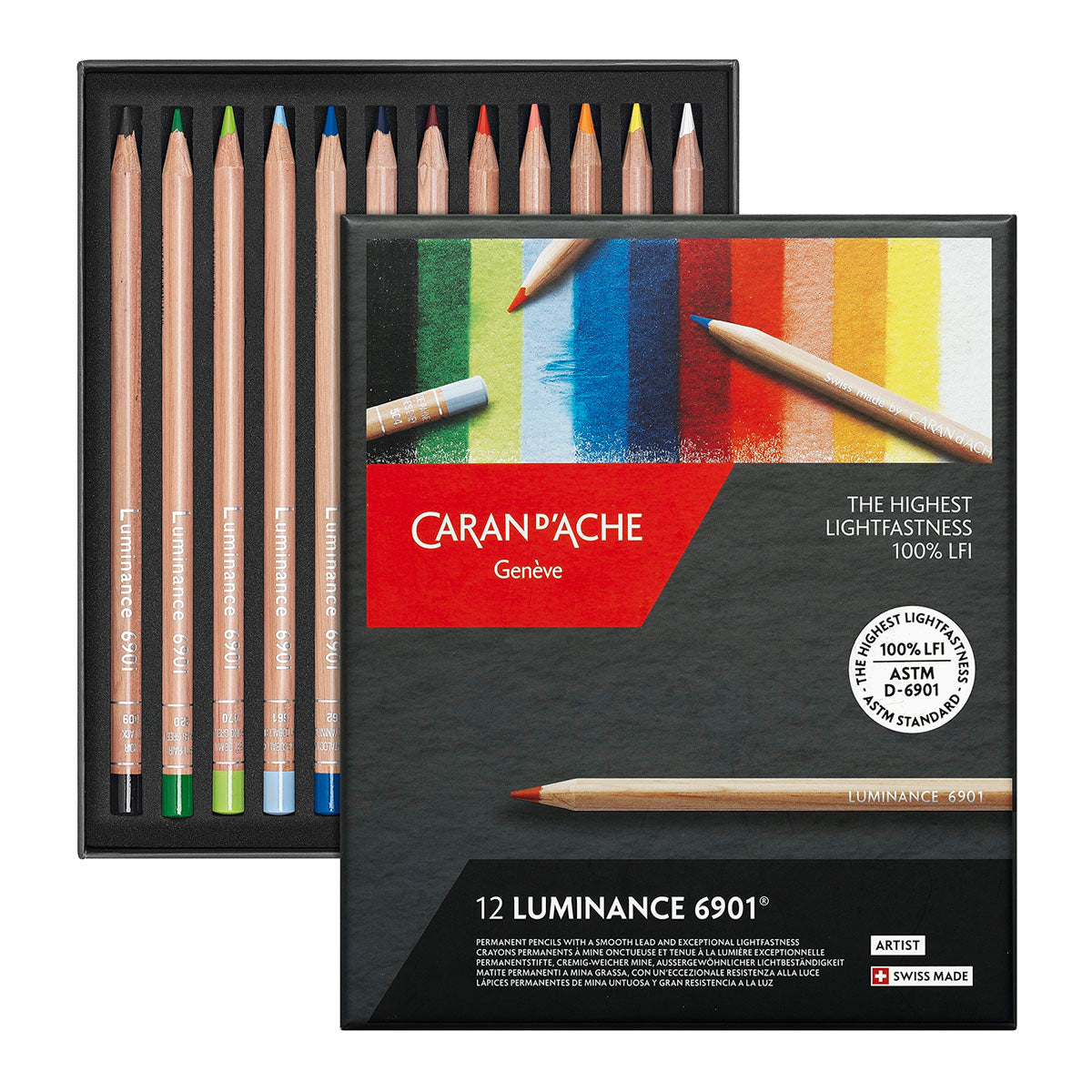 Caran d'Ache Luminance 6901 Coloured Pencils 12 Set - image 2