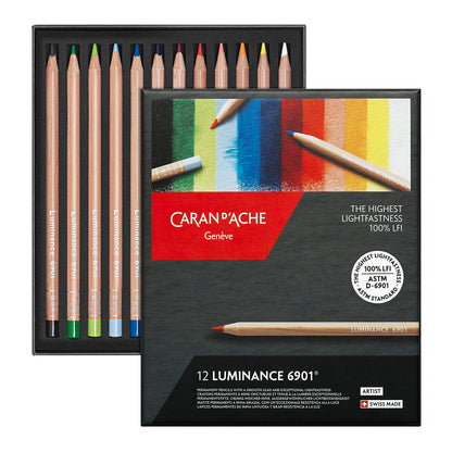 Caran d'Ache Luminance 6901 Coloured Pencils 12 Set - image 2