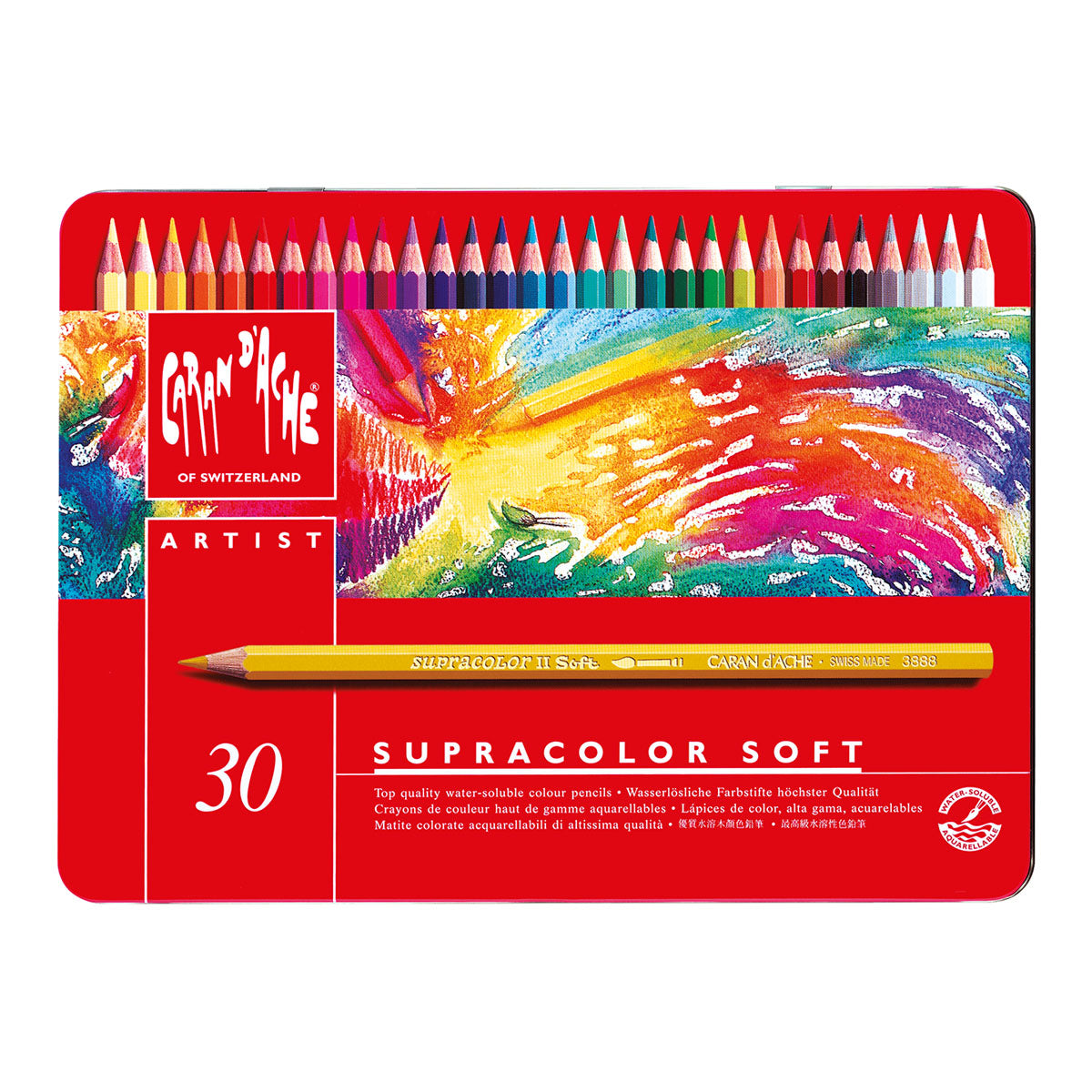 Caran d'Ache Supracolor Soft Aquarelle Coloured Pencils 30 Set - image 1