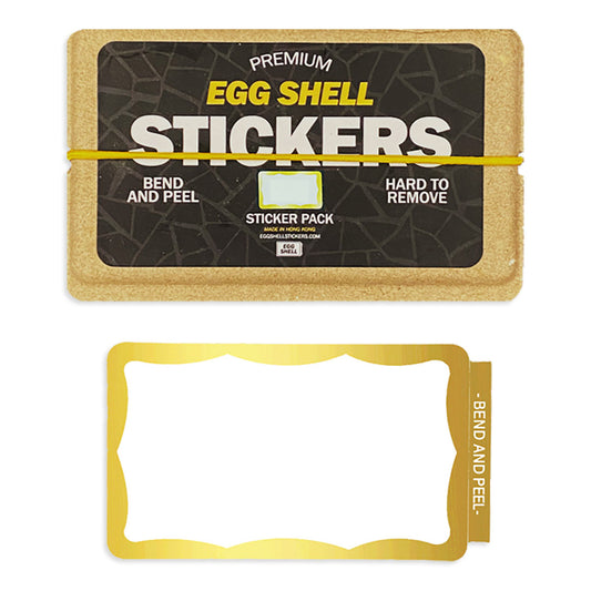 Egg Shell Stickers Gold Wavy Border 50 pcs - image 1