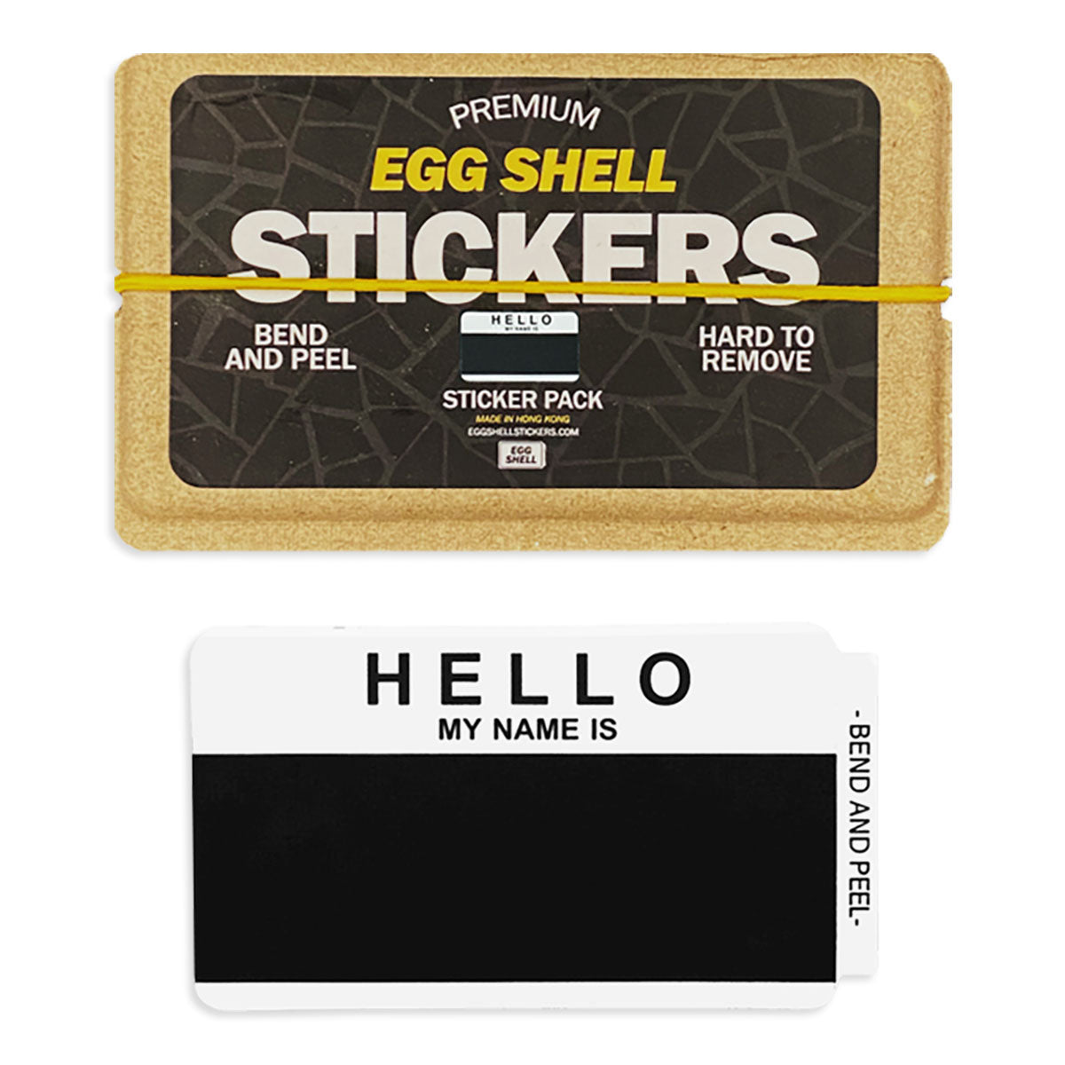Egg Shell Stickers Hello Black 80 pcs - image 1