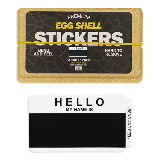 Egg Shell Stickers Hello Black 80 pcs - image 1