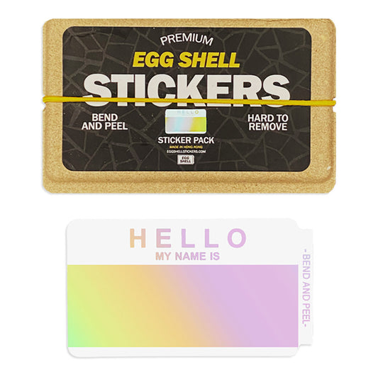 Egg Shell Stickers Hello Hologram 50 pcs - image 1