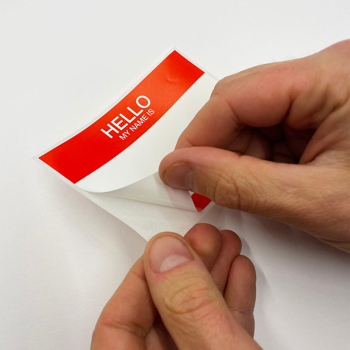 FLUX Eggshell Stickers 50 pcs Hello My Name Is Red - image 2