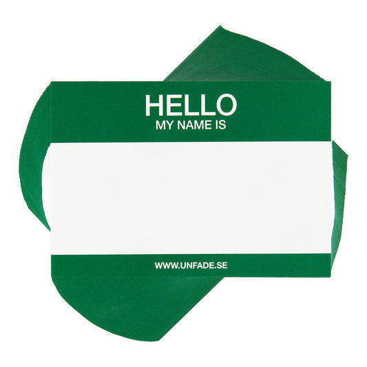Hello My Name Is Stickers Green, 50 pcs - image 1
