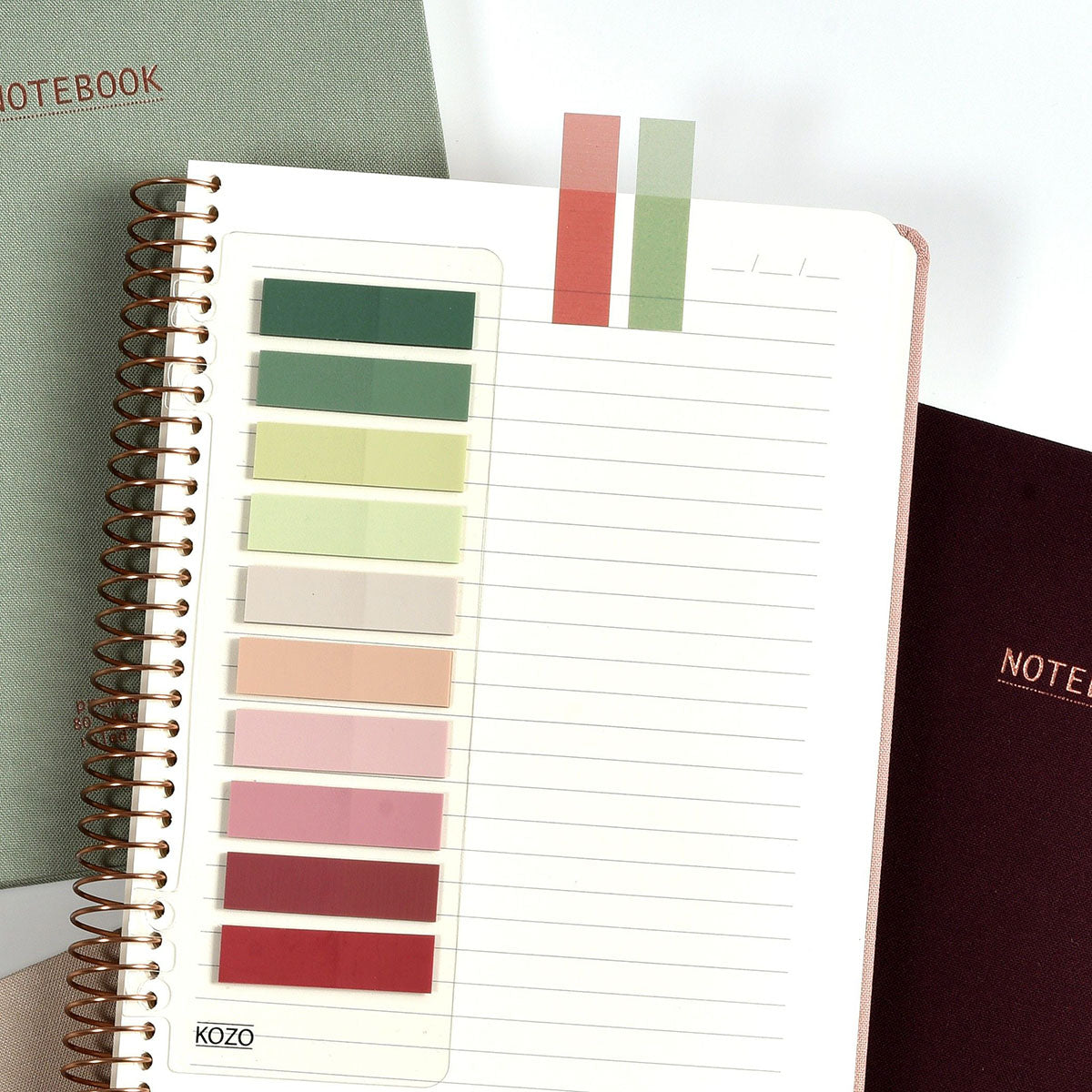 Kozo Index Tabs 12x44 mm 10 Colors Blush - image 3
