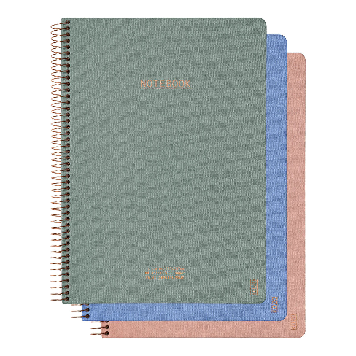 Kozo Premium A4 Notebook Ruled 160 Pages - image 2
