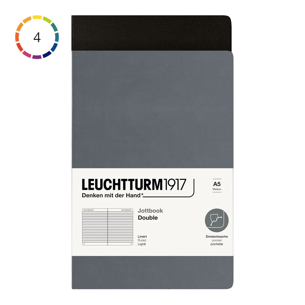 Leuchtturm1917 Jottbook A5 Pack of 2, Ruled - image 1