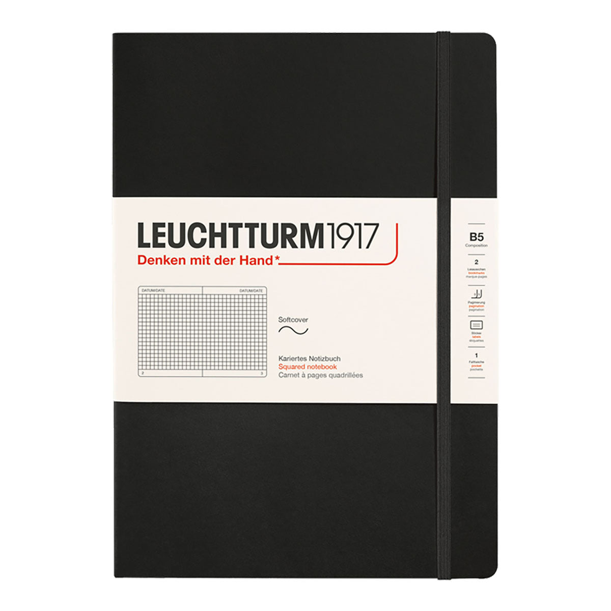 Leuchtturm1917 Notebook B5 Soft Cover, Squared - image 1