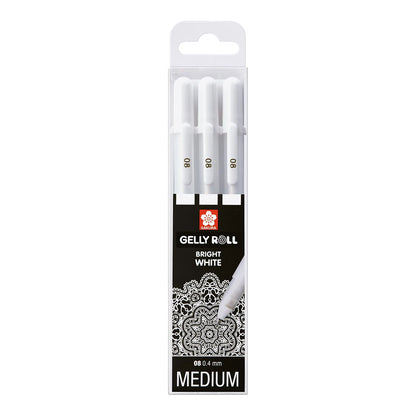 Sakura Gelly Roll 08 Medium 0.4 mm 3 set White Colors - image 1