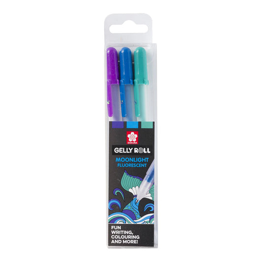 Sakura Gelly Roll 10 Moonlight 0.5 mm 3 set Ocean Colors - image 1