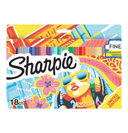 Sharpie Permanent Marker Fine Point 18 Set Limited Edition