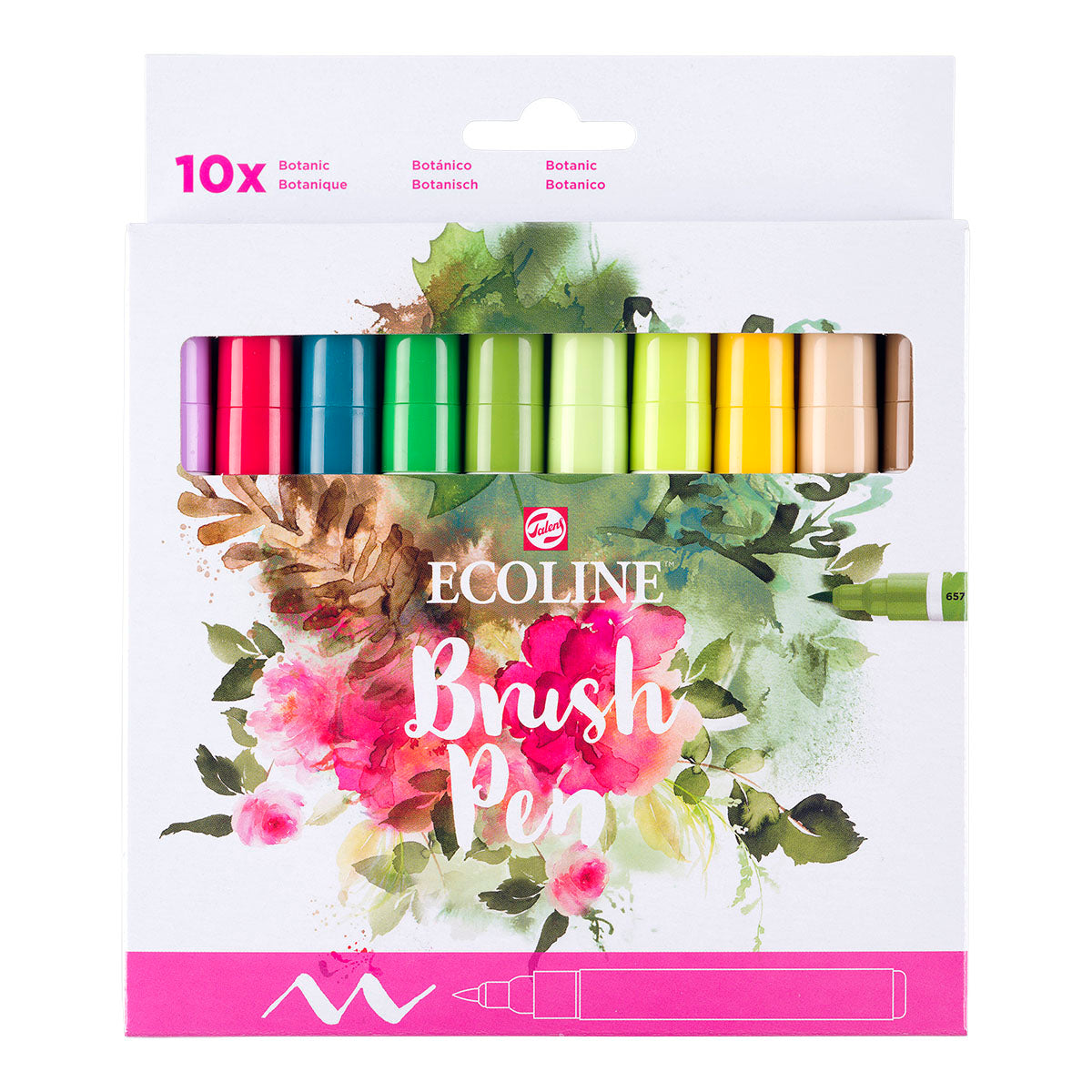Talens Ecoline Brush Pen 10 set, Botanic Colors - image 1