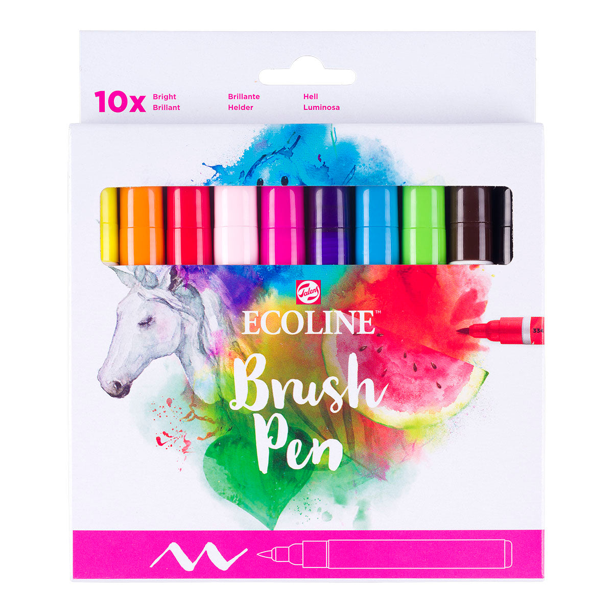 Talens Ecoline Brush Pen 10 set, Bright Colors - image 1