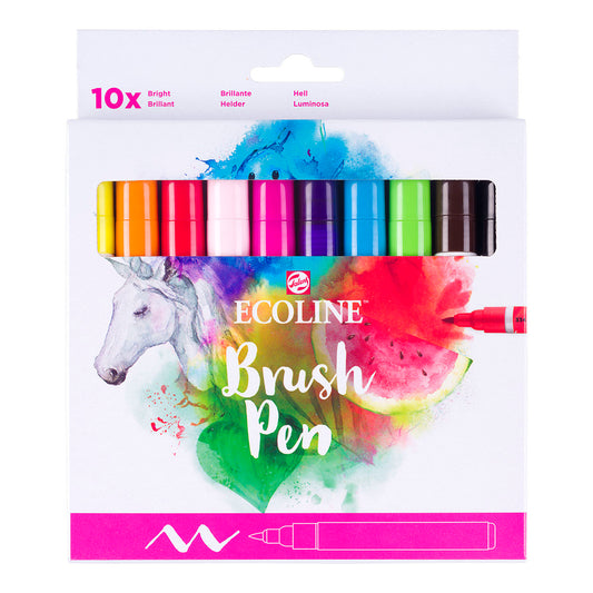 Talens Ecoline Brush Pen 10 set, Bright Colors - image 1