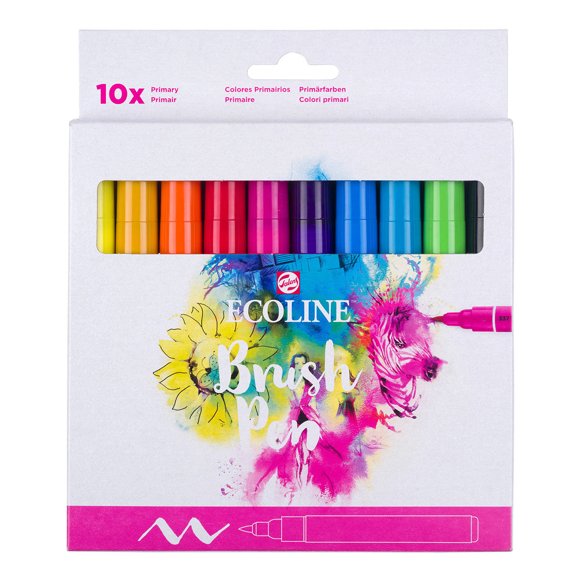 Talens Ecoline Brush Pen 10 set, Primary Colors - image 1