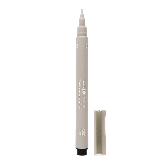 Uni Pin Fine Line Pen, Light Grey - image 1
