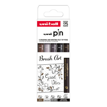 Uni Pin Fine Line Pens Brush Art 5 Set - image 1