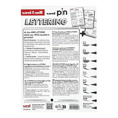 Uni Pin Fine Line Pens Lettering Starter Case 9 Set - image 2