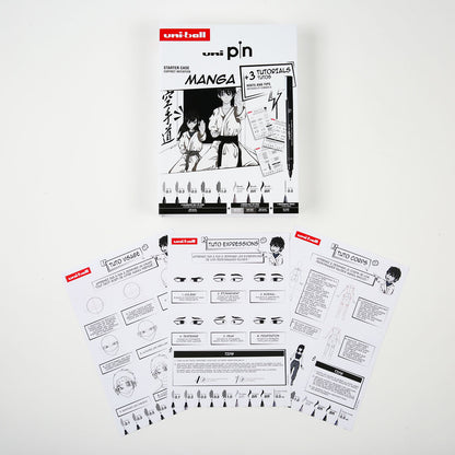 Uni Pin Fine Line Pens Manga Starter Case 9 Set - image 3