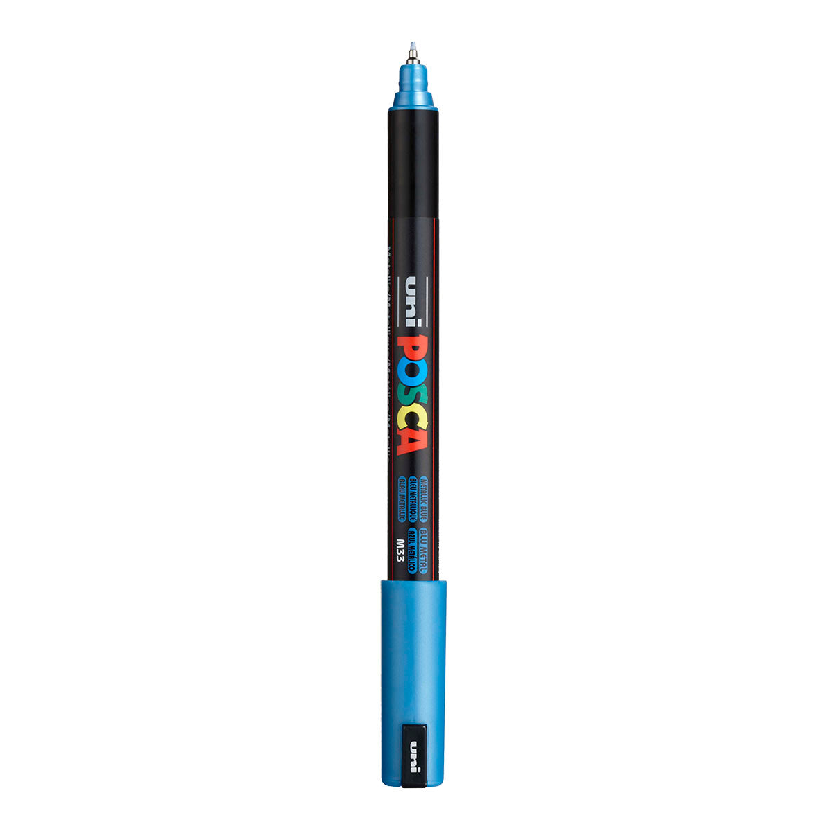 Uni Posca PC-1MR Ultra Fine 0.7 mm paint marker in Metallic Blue