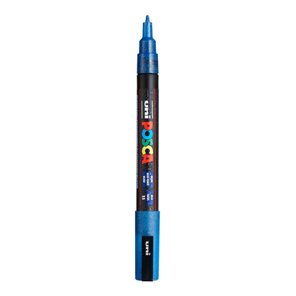 Uni Posca PC-3M Fine 1.3 mm paint marker in Glitter Blue