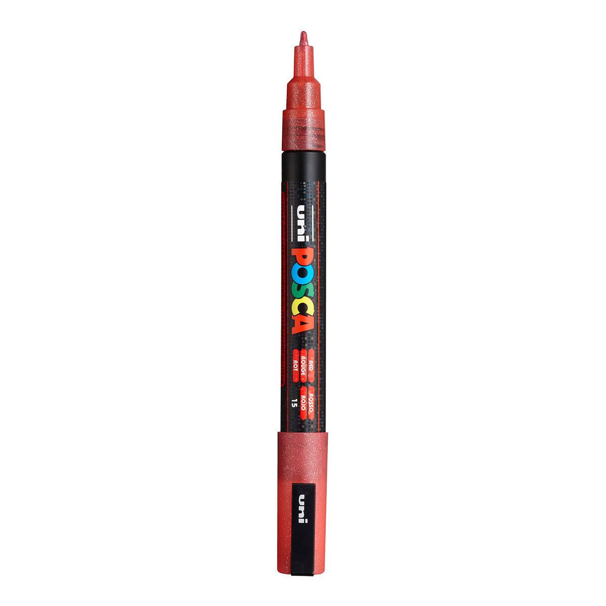 Uni Posca PC-3M Fine 1.3 mm paint marker in Glitter Red