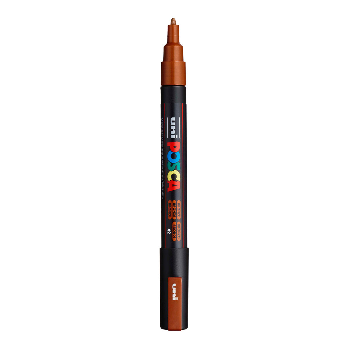 Uni Posca PC-3M Fine 1.3 mm paint marker in Metallic Bronze
