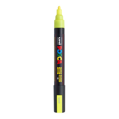 Uni Posca PC-5M Medium 2.5 mm paint marker in Fluorescent Yellow