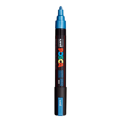 Uni Posca PC-5M Medium 2.5 mm paint marker in Metallic Blue