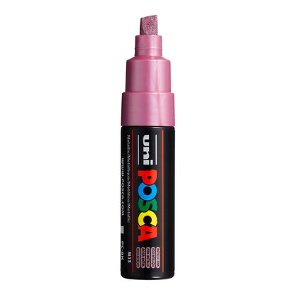 Uni Posca PC-8K Broad 8 mm paint marker in Metallic Pink