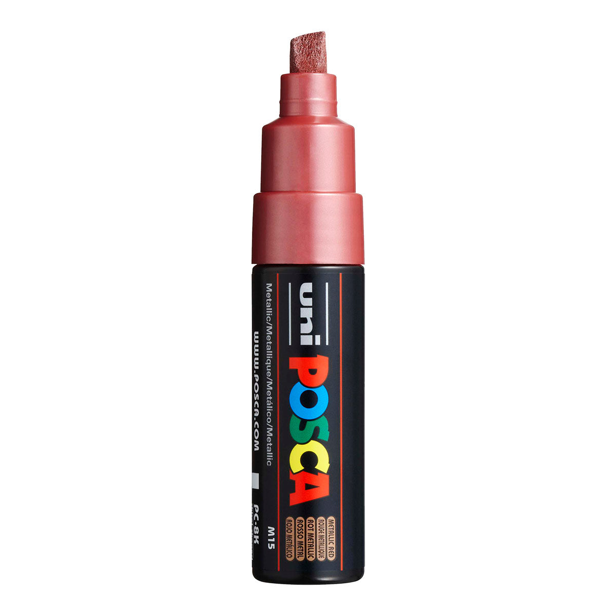 Uni Posca PC-8K Broad 8 mm paint marker in Metallic Red