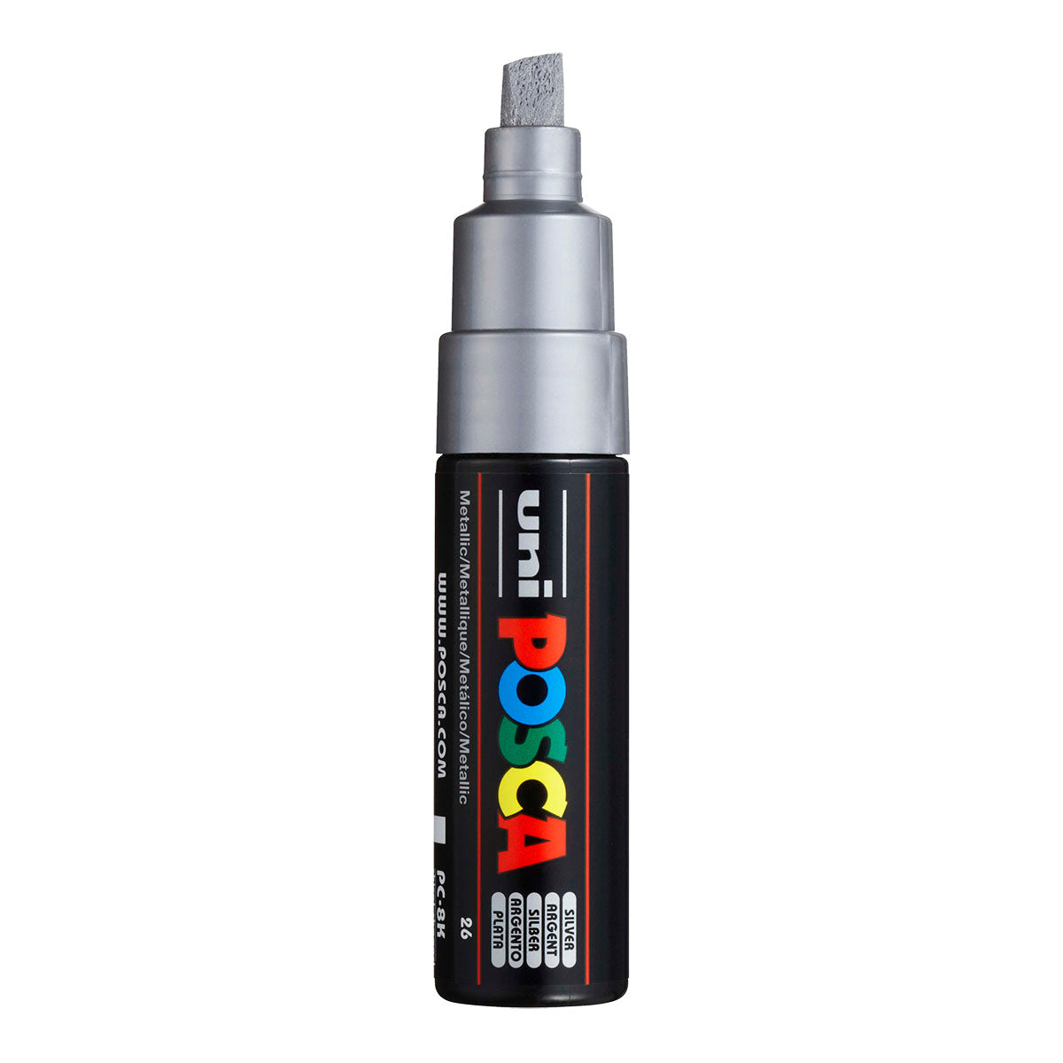 Uni Posca PC-8K Broad 8 mm paint marker in Metallic Silver